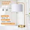 Gold Bedside Lamps Set of 2, Fully Dimmable Lamps for