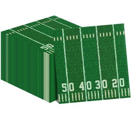 Football Party Napkins, 40PCS Football Napkins Disposable, Football Party Supplies Birthday Decorations, Football Party Dinner Paper Napkins for Theme Party, Birthday, 6.5 Inch