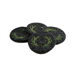 Thirstystone Round Felt Antler Coaster, Set of 4