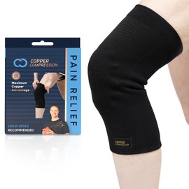 Copper Compression Knee Brace with Patella Stabilizer – Copper-Infused Support for Arthritis, Meniscus Tears, ACL, Joint Pain, Ligament Injuries, Injury Recovery & Workout Protection – S/M