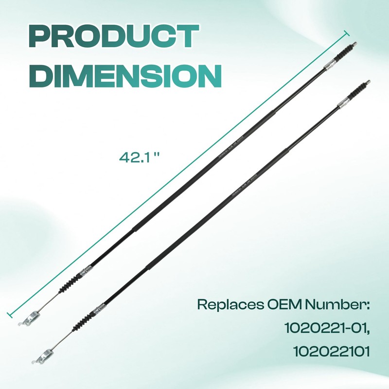 Drive-up Club Car DS Brake Cable Kit Stainless Steel Core