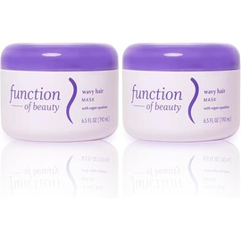 FUNCTION OF BEAUTY Hair Mask for Wavy Hair, 6.5 oz Each (2-Pack) - Deep Conditioning Formula With Argan Oil to Restore Shine & Vegan Squalane to Prevent Hair Breakage, Customizable Haircare