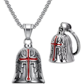 XOUDKE 2 Pieces Motorcycle Bell Guardian Keychain, Motorcycles, Electric Vehicles, Bicycles, Cars, Protection Amulet and Good Luck