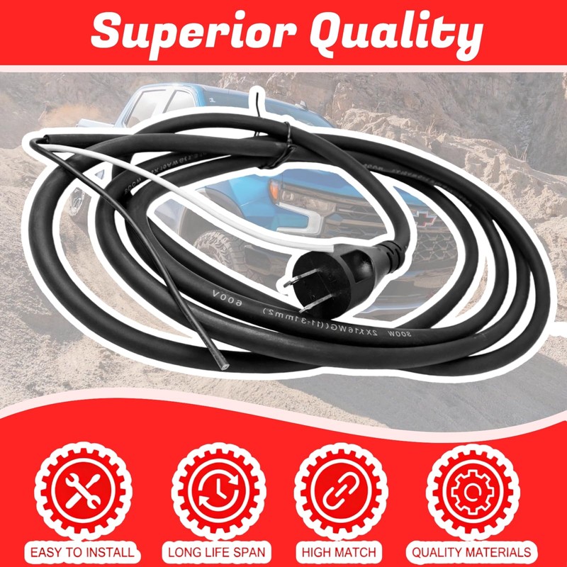 33007898 2 Wire 16 Gauge Power Cord Replacement, 10ft for