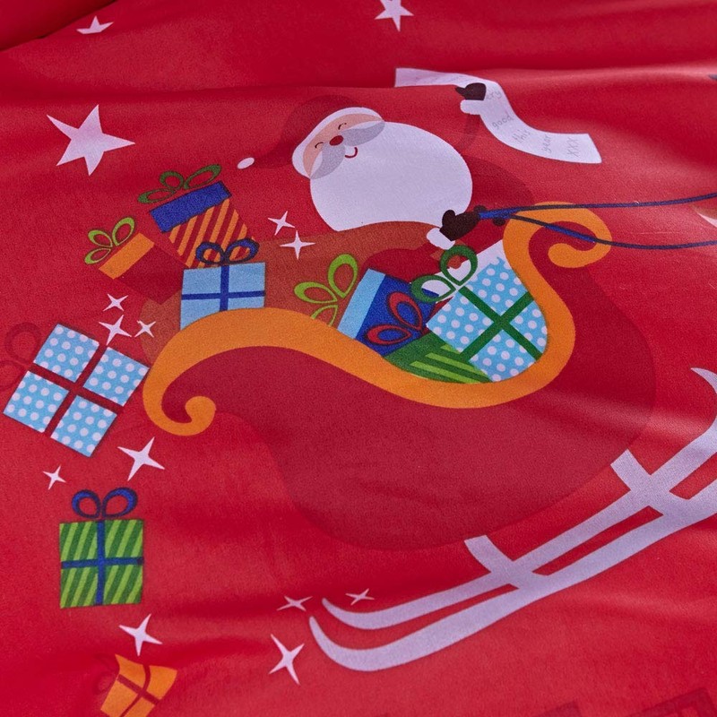 Catherine Lansfield Santa's Easy Care Junior Duvet Set Multicolour