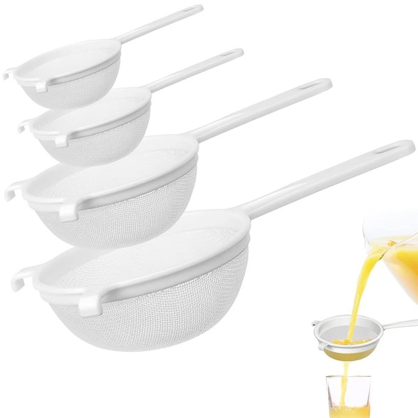 Duoleimi Strainer Set of 4 Plastic Strainers Kitchen Strainer Plastic