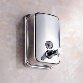 Beelee Soap Dispenser 800 ml Stainless Steel Soap Dispenser for Shower Gel, Shampoo, Soap, Wall Mount