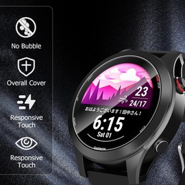 KIKISML 6 Pack Screen Protectors Compatible with Garmin Forerunner 255/255 Music 46mm 【Not for 255s 41mm】, Tempered Glass HD Screen Protectors with Diameter 40mm【Anti-Scratch】【Anti-Fingerprint】