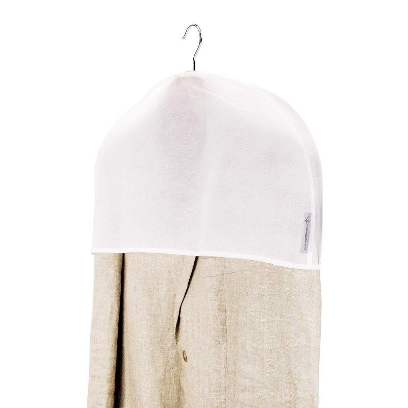 Hangerworld 20 White Shoulder Covers with Wide Side Gusset Shoulder