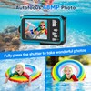 Krovtoy Water Camera Digital Waterproof Camera, Full HD 2.7K 48MP
