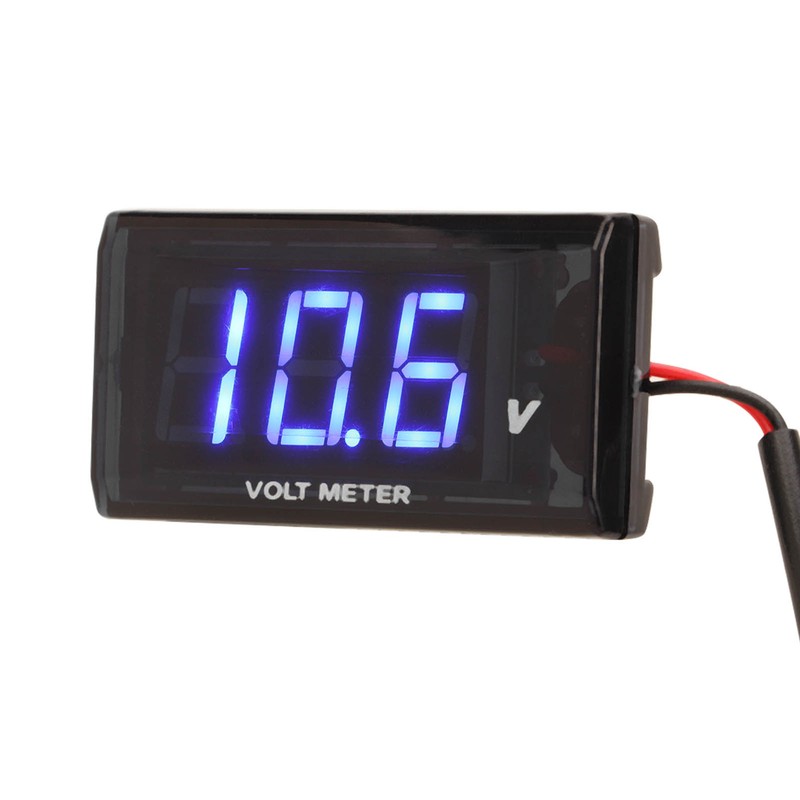Universal LCD Motorcycle Voltmeter Ultra Thin Waterproof Voltmeter with Left