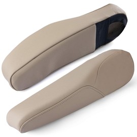 KBH Car Seat Armrest Cover for Honda CRV CR-V 2010 2011, Arm Rest Cover Replacement 1 Pair, Vinyl Leather Interior Accessories, Anti-Scratch, Tan