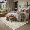 PureCozy 8x10 Washable Neutral Area Rug Living Room Beige Vintage