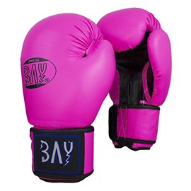 BAY® Future Boxing Gloves Boxing Gloves Pink Black Leather PU 10oz UZ OZ