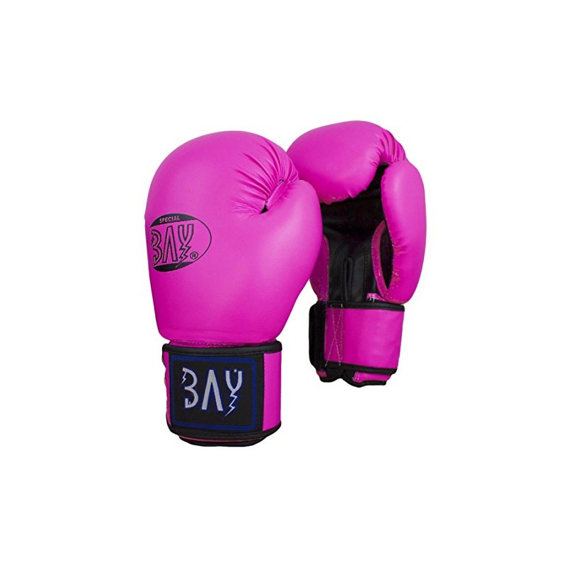 BAY® Future Boxing Gloves Boxing Gloves Pink Black Leather PU