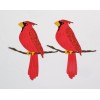 Winter Cute Bird Cardinal Christmas Die Cut Paper Scrapbook Embellishment