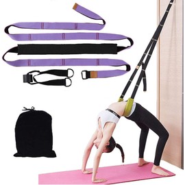 Back bend Assist Trainer - Improve Back and Waist Flexibility, Door Flexibility Stretching Strap, Home equipment for Ballet, Dance, Yoga, Gymnastics, Cheerleading, Splits (light purple)