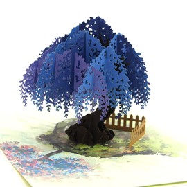 CUTE POPUP - Mother's Day Pop Up Card, Wisteria Pop Up Card, Anniversary Popup Card, Valentines Day Card, Birthday Card for Friends, Couple with Wonderful Memories on any Occasions (6'' x8'' inches)