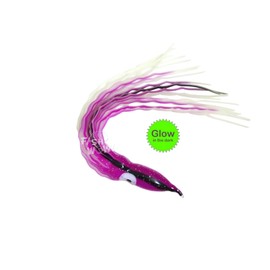 50pcs Fish WOW!® 8inch Squid Skirt Crinkle Hoochies 20cm Fishing Wavy Octopus Soft Lure - 5 Colors -