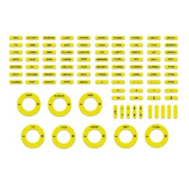 Simoni Racing SRS10 Yellow Fluorescent Car Steering Wheel Driving Simulator Sticker Switch Panel Sticker PVC