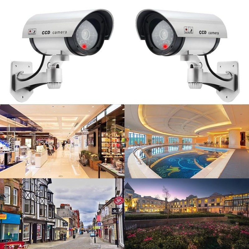 ERWEY Dummy Camera Fake Surveillance Camera CCTV with Flashing LED