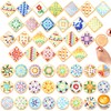 48 Sets Mosaic Coaster Kit with Glass Tiles,Sparkle Style