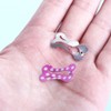 5 Pcs Black Dog Hair Clips Mini Bone Dog Barrette