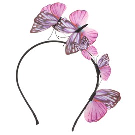 FOMIYES Butterfly Headbands for Women Butterfly Hair Band Party Fairy Headpiece Cosplay Headwear Pink