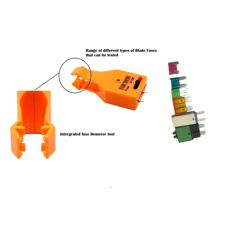 Car Blade Fuse tester 12V 24V Vehicle Fuse Tester VDC
