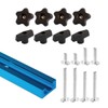 POWERTEC 71170 17-Piece Universal T-Track Kit w/ 48-Inch T Track