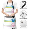 Wisedeal Dog Animal Paw Waterproof Bib Apron with 2 Pockets,