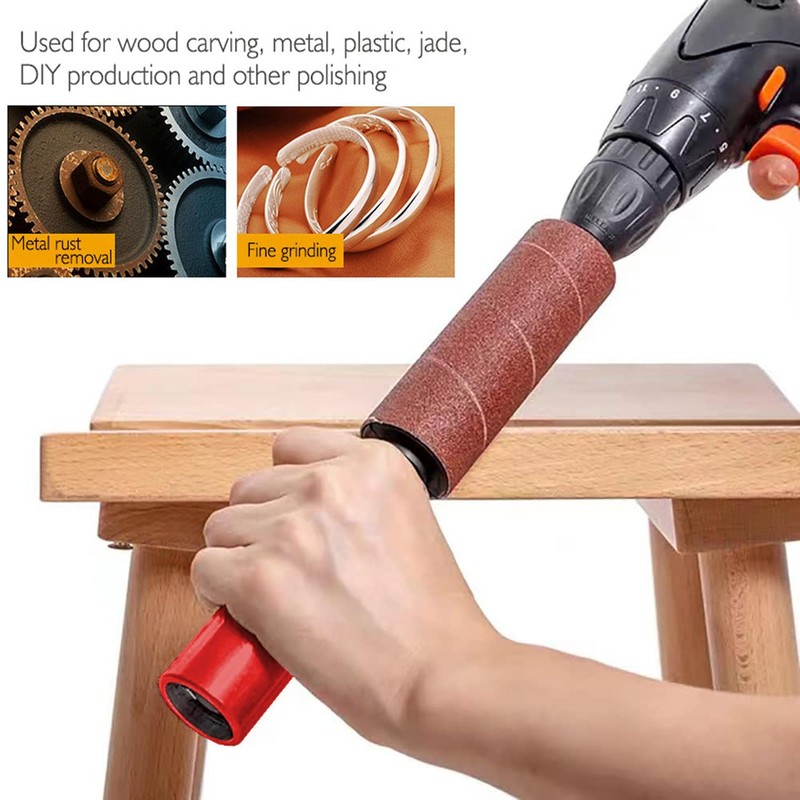 Portable Spindle Sander Drum Sander Set Hand-Held Rubber Sanding Drum