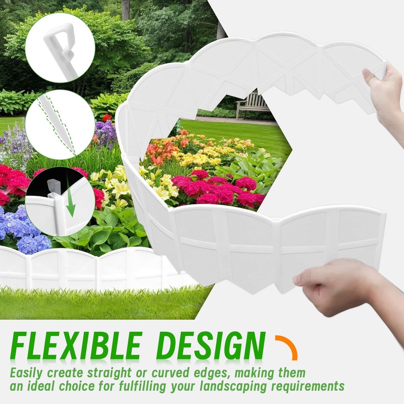 30Ft Landscape Edging Garden Edging Border Lawn Edging 30Pcs Landscape