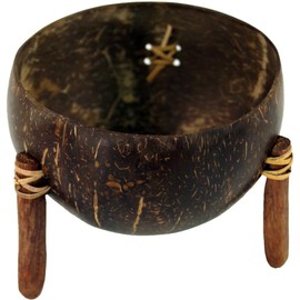 GURU SHOP Exotic Coconut Bowl Design 7, Brown, 9 x 12 x 12 cm, Bowls