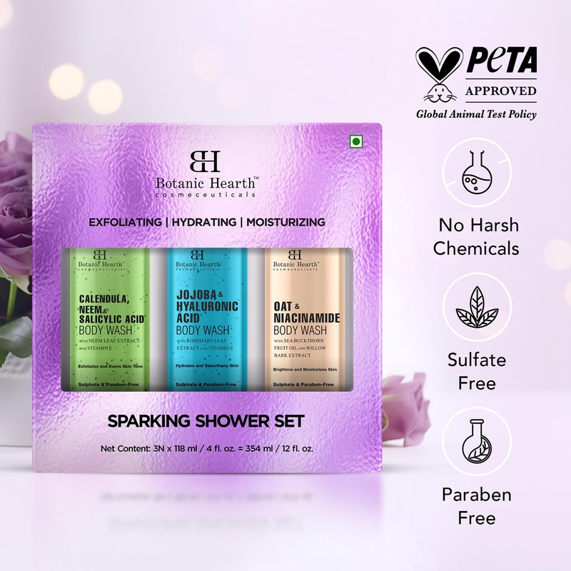 Botanic Hearth Sparkling Shower set - Pack of 3 Body