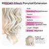 REECHO Ponytail Extension, Drawstring Ponytail Extension Long Wavy Layered Pony