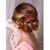 SWEETV 5 Pack Bridal Wedding Hair Side Combs+U-shaped Rhinestone Hair