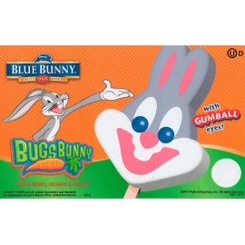 Blue Bunny Lot of 3 Bugs Bunny Ice Cream Character Face Ice Cream Truck Sticker 8"x 5"