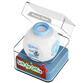 Fidget Toys Fidget Blocks Fidget Pads Stress Fidget Block Twisty Fidget Toy Cube Anxiety Toy Infinite Cube for Adult (Blue)