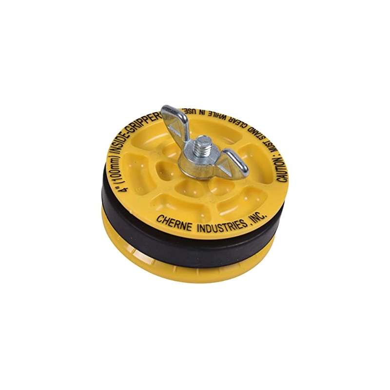 Cherne INDUSTRIES Pipe Plug,Mechanical,Size 4 In 270296, Yellow