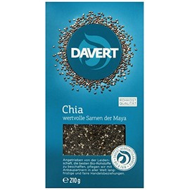 Davert Chia Seeds, Pack of 2 (2 x 210 g) - Organic
