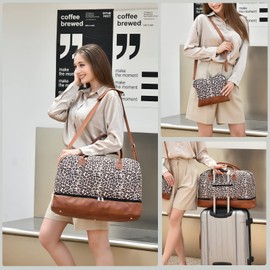 Leatvook Travel Bags for Women Carry on Luggage Duffle Bag With Travel Toiletry Bag for Women