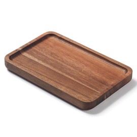 Bathroom Vanity Tray, Bathroom Tray for Counter, Toilet Tank Tray, Wood Bathroom Tray for Organizing and Home Decor (7.9 x 5.1 x 0.8 inch)