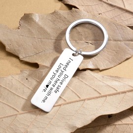 Waeceip Drive Safe Handsome Keyring I Love You Gifts For Husband Dad Gifts Boyfriend Keyring Valentines Day Gifts For Dad Men Keychain (Style 05-Drive Safe)