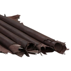 Tooling Leather Hides, Whole Nappa Antique Soft Lambskin Leather for Arts and Crafts - No Holes & Cuts | Quality Rawhide Leather 5-6 Sq ft (Pack of 6) - Spanish Dark Brown