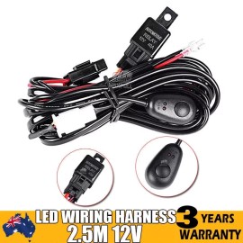 Aaiwa Wiring Harness Kit 12V 40A Fuse ON OFF Switch Relay For LED Fog Work Light Bar