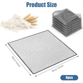 AYESY Dough Cleaning Cloth, Pack of 6, 30 x 30 cm Mesh Dish Cloth for Baking and Kitchen Cleaning, Non Scratch Reusable Dough Cleaning Cloths, Removes Dough Remains from Bowls and Surfaces