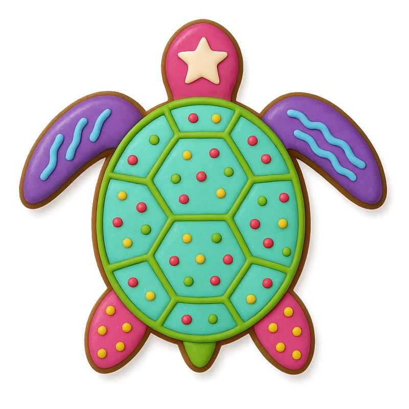 Sea Turtle Cookie Cutter & Stamp - 4x3.96", Ocean Animal