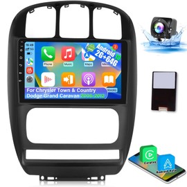 [2+64G] Car Radio for Chrysler Town & Country Dodge Grand Caravan 2001-2007 - Wireless Carplay and Android Auto - 10.1 Inch Touchscreen Android Stereo - Multiple UI/GPS/WiFi + AHD Backup Camera