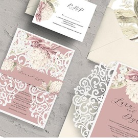 Flower Border Metal Die Cuts,Wedding Invitation Lace Frame Cutting Dies Cut Stencils for DIY Scrapbooking Cards Decorative Embossing Paper Dies for Scrapbooking Card Making